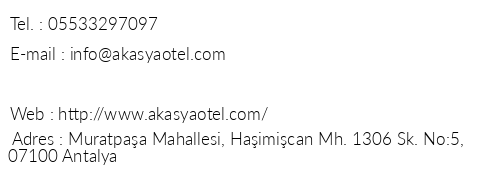 Ak Asya Hotel telefon numaralar, faks, e-mail, posta adresi ve iletiim bilgileri